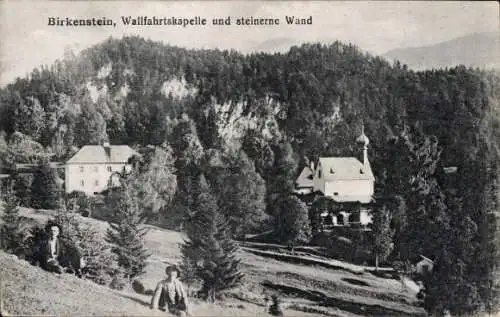 Ak Birkenstein Fischbachau in Oberbayern, Wallfahrtskapelle, Steinerne Wand