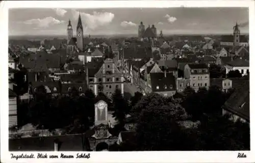 Ak Ingolstadt an der Donau Oberbayern, Teilansicht, Blick vom Neuen Schloss