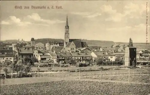 Ak Neumarkt Sankt Veit an der Rott Oberbayern, Teilansicht, Kirche