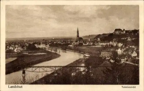 Ak Landshut in Niederbayern, Totalansicht