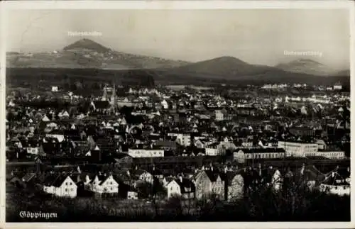 Ak Göppingen in Württemberg, Gesamtansicht, Hohenrechberg, Hohenstaufen