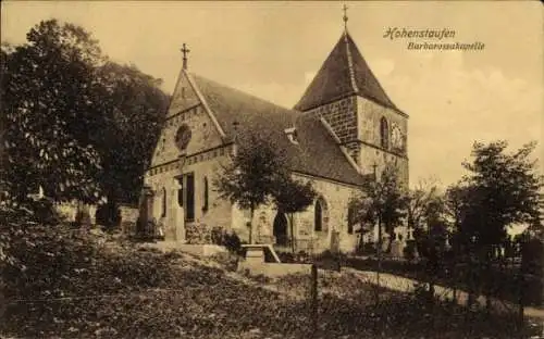 Ak Hohenstaufen Göppingen in Württemberg, Barbarossakapelle