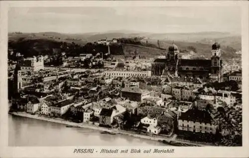 Ak Passau in Niederbayern, Altstadt mit Blick auf Mariahilf