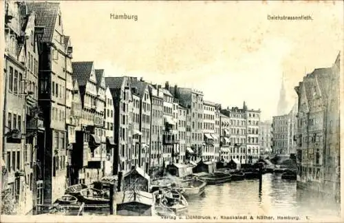 Ak Hamburg Altstadt, Deichstraßenfleet