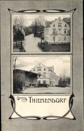 Ak Thiemendorf Breitenau Oederan Sachsen, Ortsansichten, Gasthaus