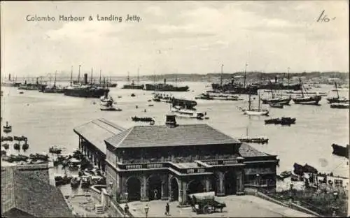 PC Colombo Ceylon Sri Lanka, Harbour and Landing Jetty