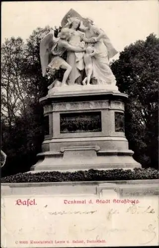 Ak Basel Bâle Stadt Schweiz, Denkmal