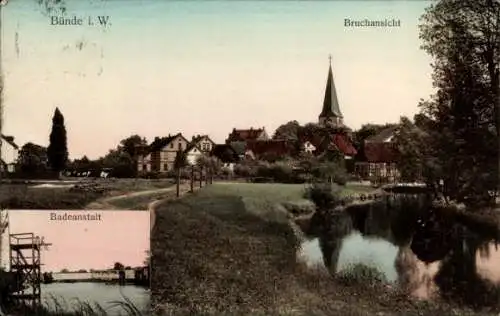 Ak Bünde in Westfalen, Bruch, Badeanstalt