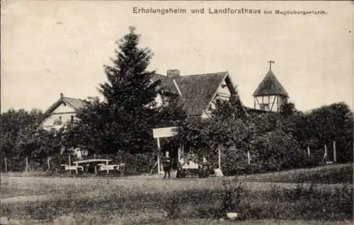 Ak Magdeburgerforth Möckern im Jerichower Land, Erholungsheim, Landforsthaus