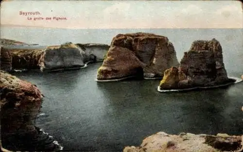 Ak Beirut Beyrouth Libanon, Grotte des Pigeons