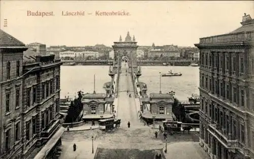 Ak Budapest Ungarn, Kettenbrücke