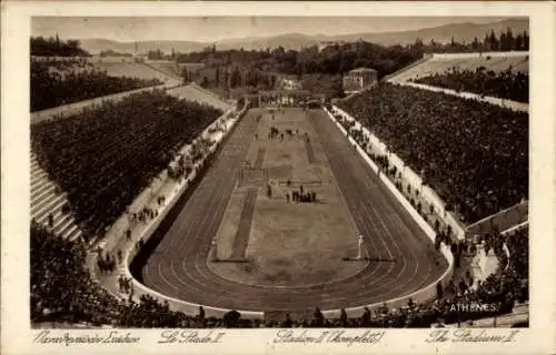 Ak Athen Griechenland, Stadion II, Innenansicht