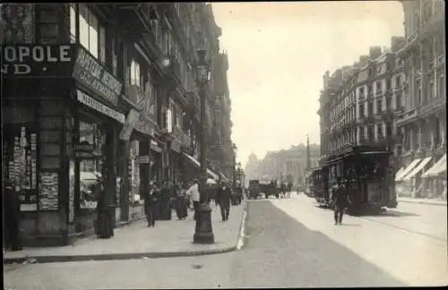 Ak Bruxelles Brüssel, Boulevard du Nord, Straßenbahn