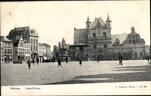 Ak Mechelen Mecheln Malines Flandern Antwerpen, Grande Place