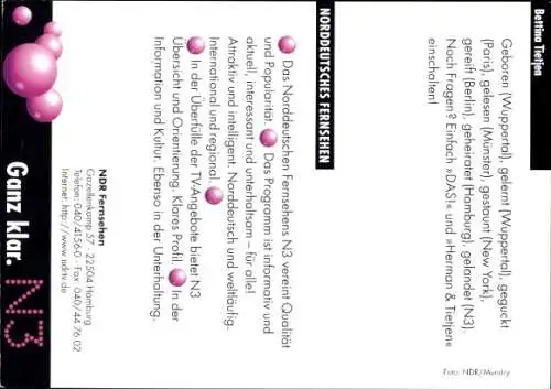 Ak Moderatorin Bettina Tietjen, Portrait, Autogramm