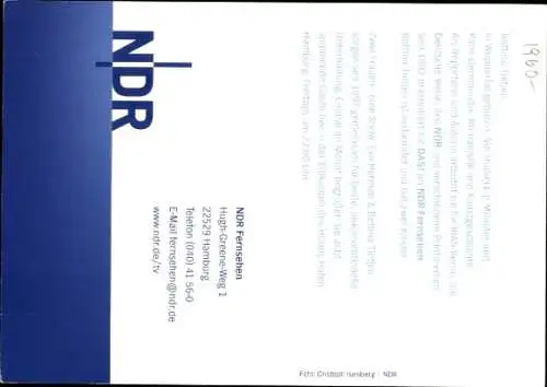 Ak Moderatorin Bettina Tietjen, Portrait, Autogramm