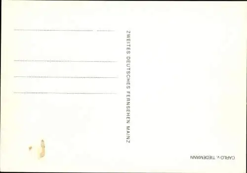 Ak Moderator Carlo von Tiedemann, Portrait, Autogramm