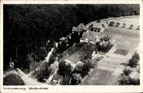 Ak Wolfenbüttel in Niedersachsen, Historische Gaststätte Antoinettenruhe, Fliegeraufnahme