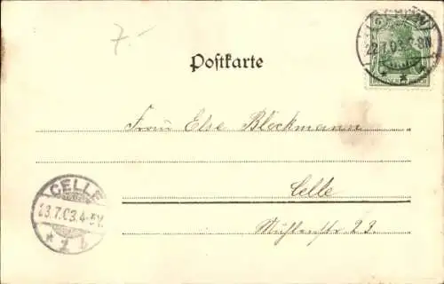 Ak Lüchow im Wendland, Teilansicht, Amtsturm