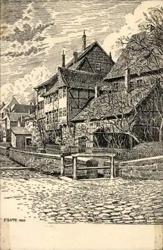 Künstler Ak Saffe, F., Wolfenbüttel in Niedersachsen, Fischerstraße, 1907