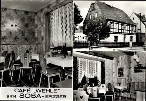 Ak Sosa Eibenstock im Erzgebirge, Café Wehle