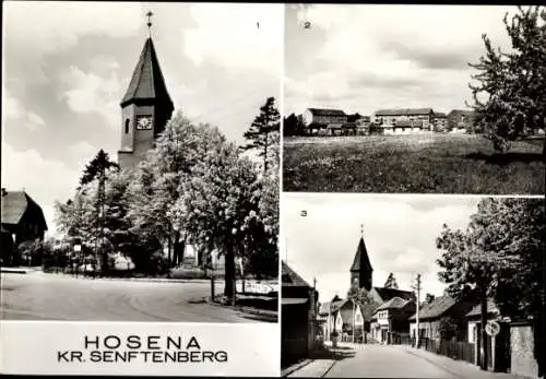 Ak Hosena Senftenberg Niederlausitz, Goethestraße, Neubauten, Rosa Luxemburg Straße