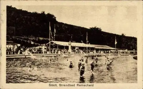 Ak Remscheid im Bergischen Land, Städt. Strandbad, Restaurant