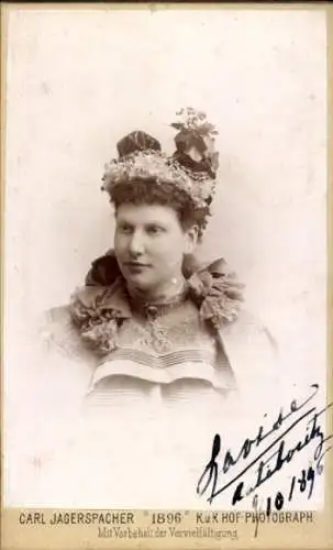 CdV Louise von Dänemark, Prinzessin zu Schaumburg-Lippe, Portrait