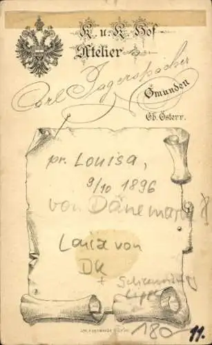 CdV Louise von Dänemark, Prinzessin zu Schaumburg-Lippe, Portrait