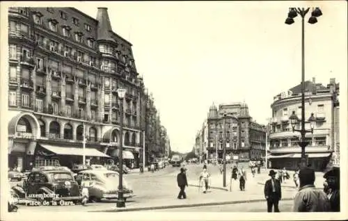 Ak Luxemburg, Place de la Gare, Hotel, Restaurant