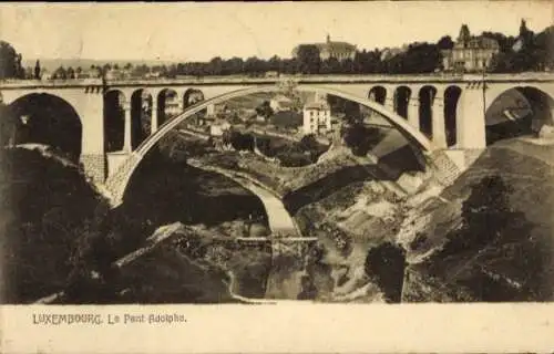 Ak Luxembourg Luxemburg, Pont Adolphe
