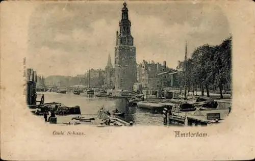 Ak Amsterdam Nordholland Niederlande, Oude Schans