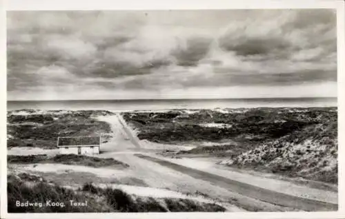 Ak De Koog Texel Nordholland Niederlande, Badweg, Meer