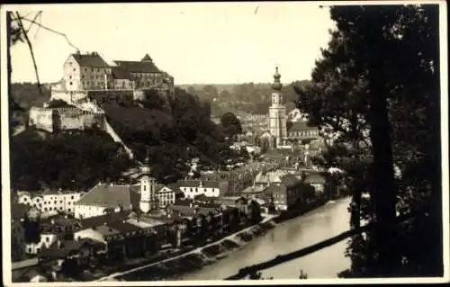 Ak Burghausen an der Salzach Oberbayern, Gesamtansicht, Burg