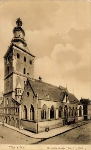 Ak Köln am Rhein, St. Ursula-Kirche, erbaut 1. Jahrhundert, 1020