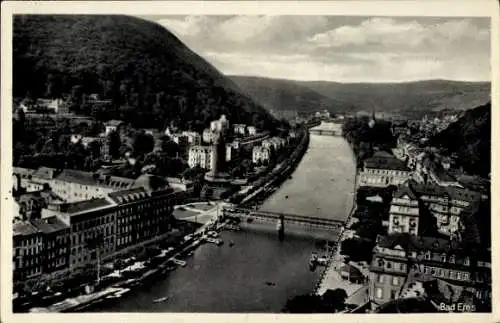 Ak Bad Ems an der Lahn, Teilansicht, Brücke