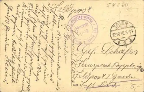 Ak Trier in Rheinland Pfalz, Kaserne des 3. Rhein. Inf. Reg. Nr. 29