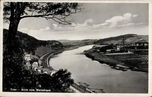 Ak Trier an der Mosel, Panorama, Blick vom Weisshaus