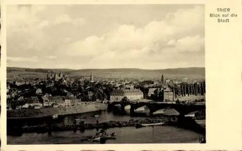 Ak Trier an der Mosel, Gesamtansicht, Brücke