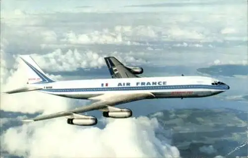 Ak Französisches Passagierflugzeug der Air France, Boeing 707 Intercontinental, F-BHSB