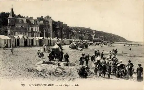 Ak Villers sur Mer Calvados, Plage