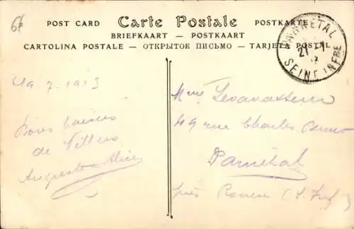 Ak Villers sur Mer Calvados, Bains Municipaux