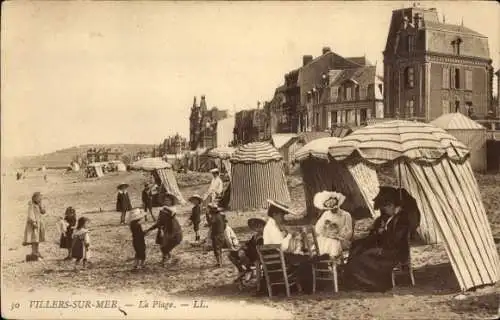 Ak Villers sur Mer Calvados, Strand