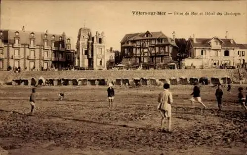 Ak Villers sur Mer Calvados, Brise de Mer, Hotel des Herbages