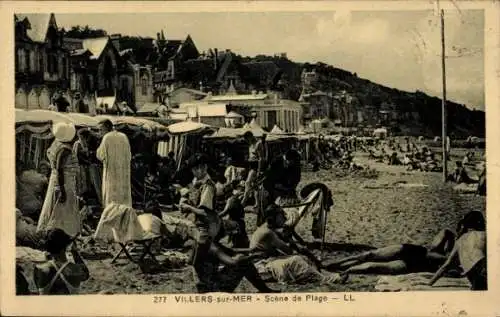 Ak Villers sur Mer Calvados, Plage