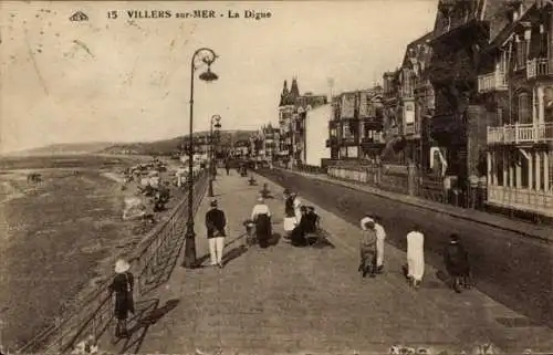 Ak Villers sur Mer Calvados, Digue