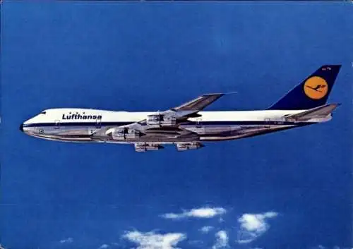 Ak Boeing Jet 747, Lufthansa, Deutsches Passagierflugzeug