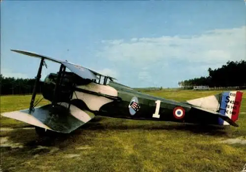 Ak Frankreich, SPAD VII 1918, Doppeldecker, Flugzeug