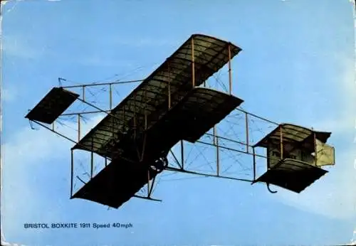 Ak Britisches Militärflugzeug, Bristol Boxkite 1911