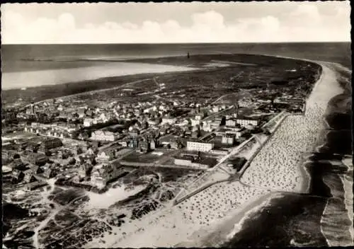 Ak Nordseebad Wangerooge in Ostfriesland, Luftbild, Panorama